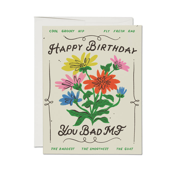 The Baddest Birthday greeting card: Single