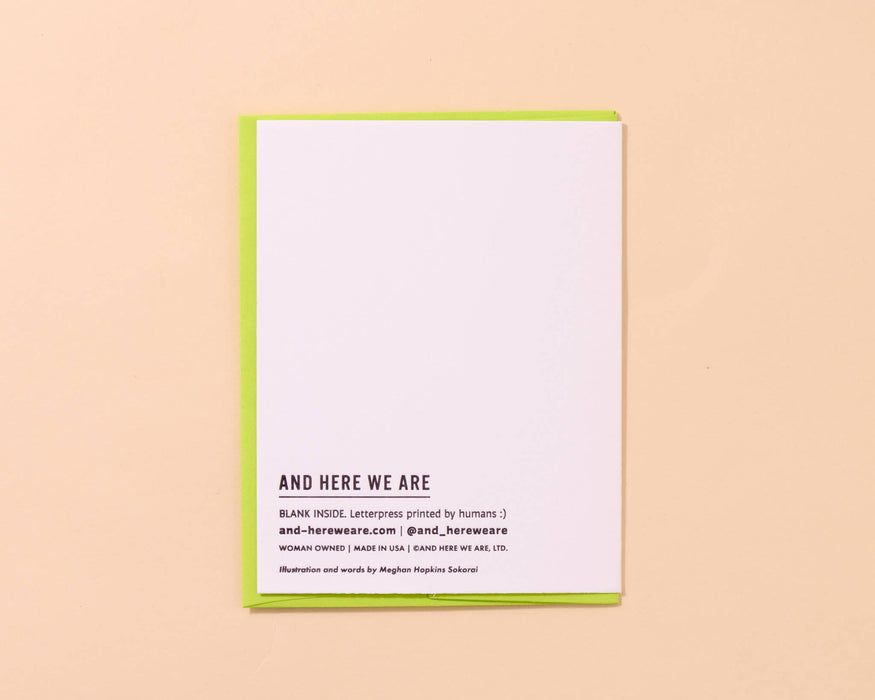 Letterpress New Home Card—Love and Plants (House, Modern)