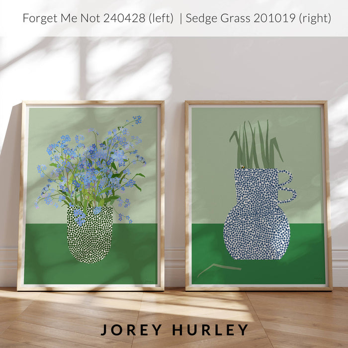 Forget Me Not Art Print. Signed. Unframed. 240428: 11 x 14 Unframed