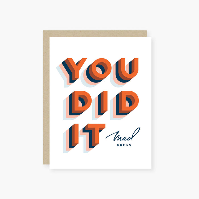 you did it congratulations card