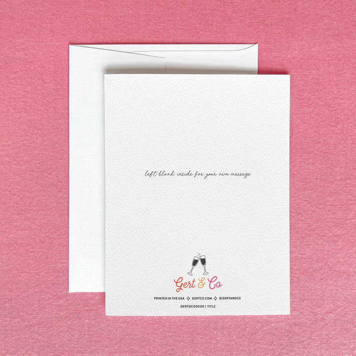 Cheers to the Best Teacher Greeting Card | Card for Teacher