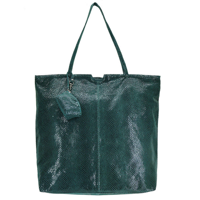 Gemma Handcrafted Leather Tote Bags: Chartreuse