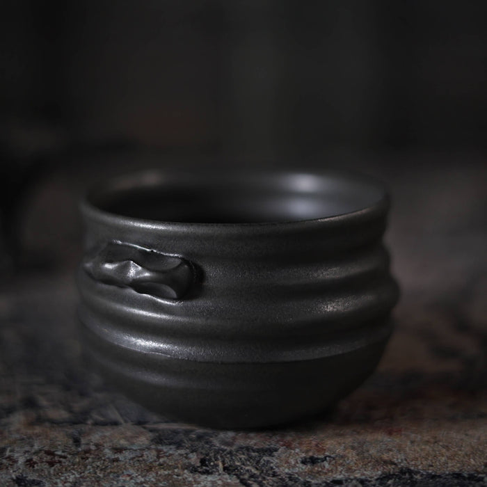 Black Mini Cauldron Bowl | Handmade for Halloween 