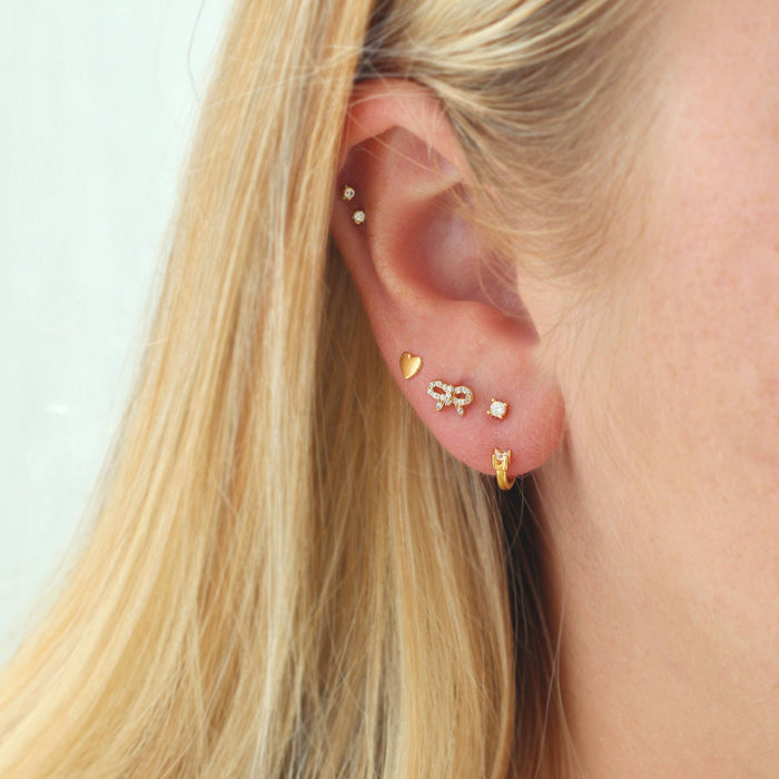 Petite Crystal Arc Earring Jackets: Sterling Silver