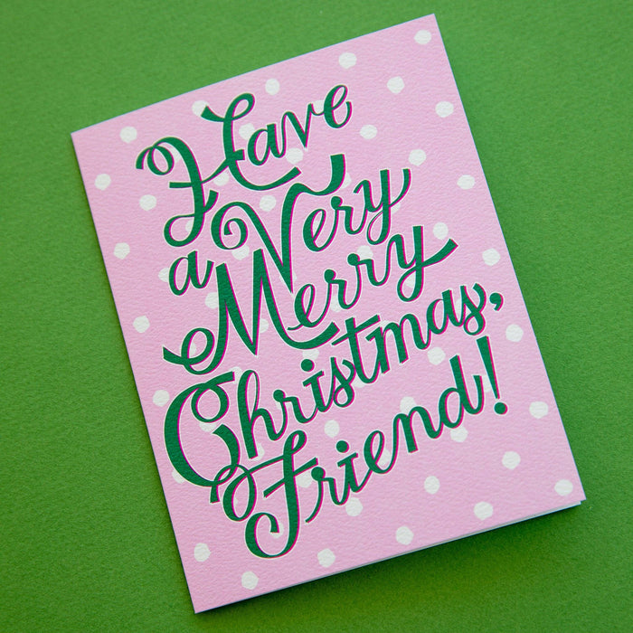 Merry Christmas Friend Holiday Note Card: Default Title