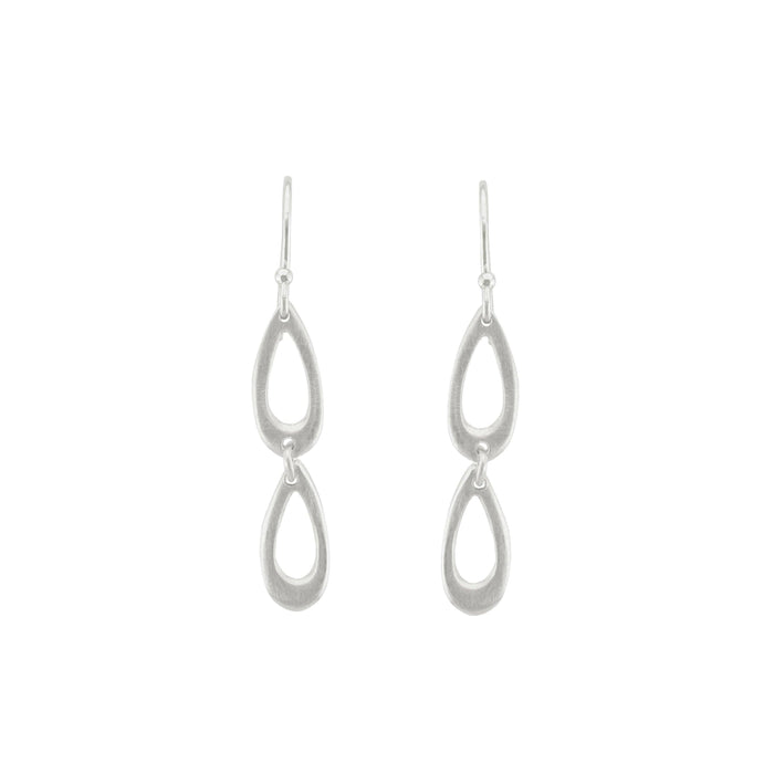 Tiny double leaf earrings: Vermeil
