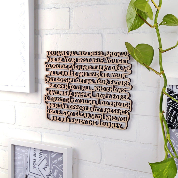 You have all you need - Paragraph: Wood