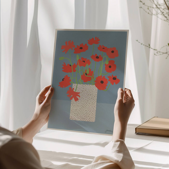 Icelandic Poppies Art Print. Signed. Unframed. 250601: 11 x 14 Unframed