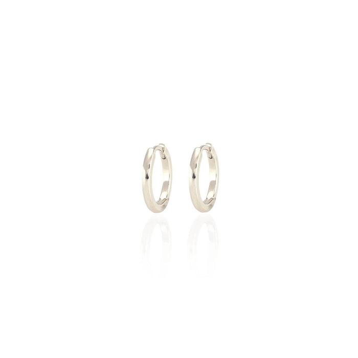 Classic 12mm Hinged Huggie Hoop Earrings: 18K Gold Vermeil