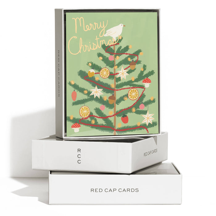Christmas Spice Tree holiday greeting card: Single