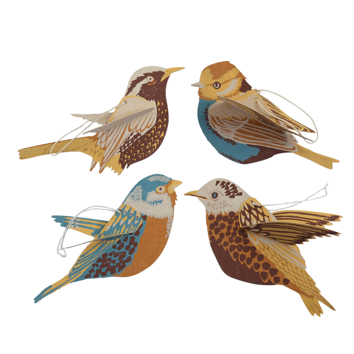 BRITISH BIRDS PAPER ORNAMENTS
