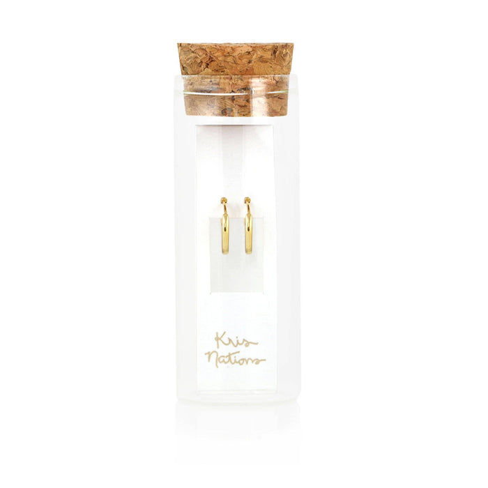 Classic 12mm Hinged Huggie Hoop Earrings: 18K Gold Vermeil