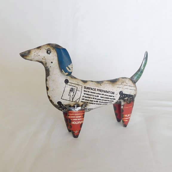 Dachshund Recycled Metal Animals