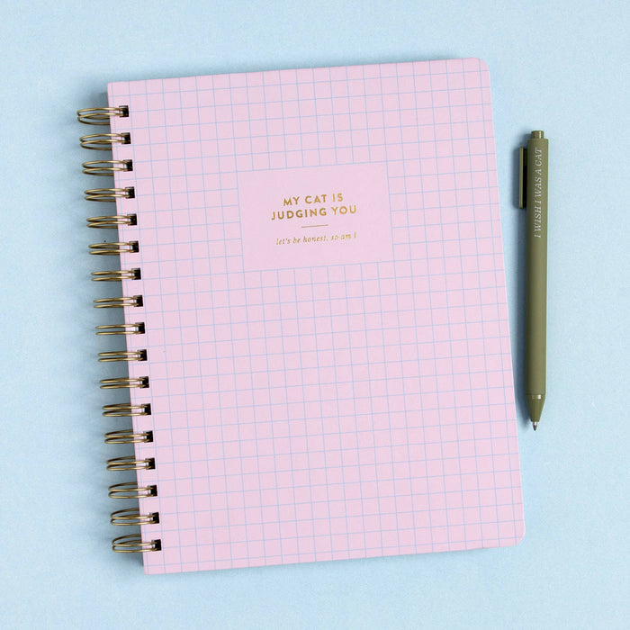 My Cat Is Judging You 7x9 Spiral Notebook