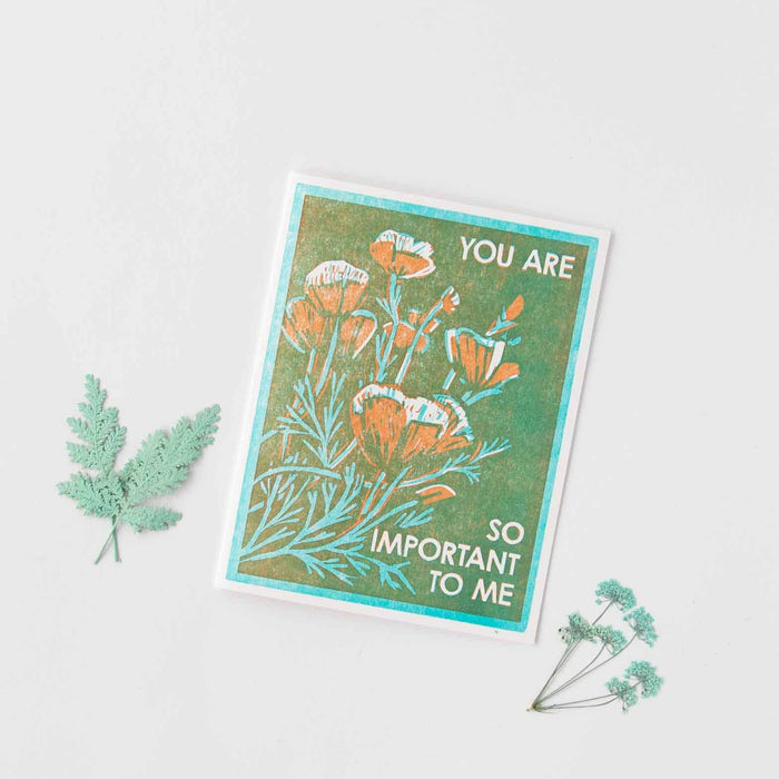 You Are So Important Letterpress Encouragement Card