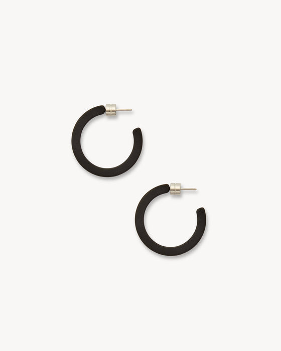 Mini Hoops in Black Matte