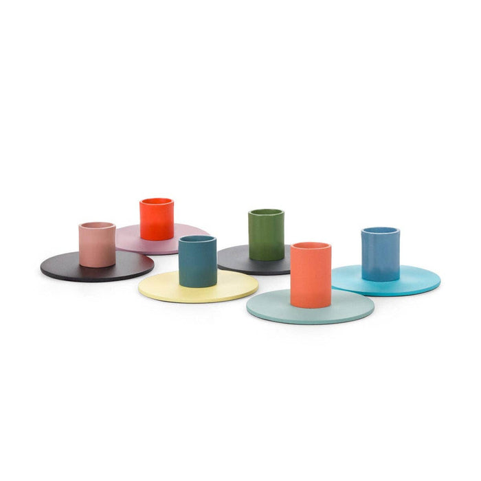 Mixed Set 2 - 6 x Small Two-Tone Metal Candleholders