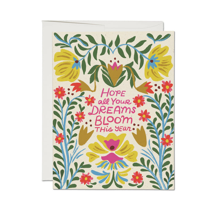 Blooming Dreams greeting card: Single