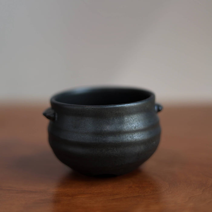 Black Mini Cauldron Bowl | Handmade for Halloween 