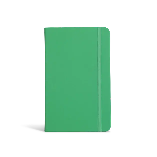 Lined Notebook, PU Leather, Hardcover - Everyday : Green