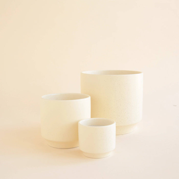 Parker Planter | Vintage White Speckle: 4.5 inch