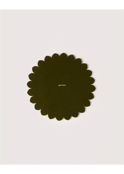Crest Merino Wool 12" Trivet - Moss