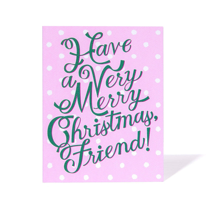 Merry Christmas Friend Holiday Note Card: Default Title