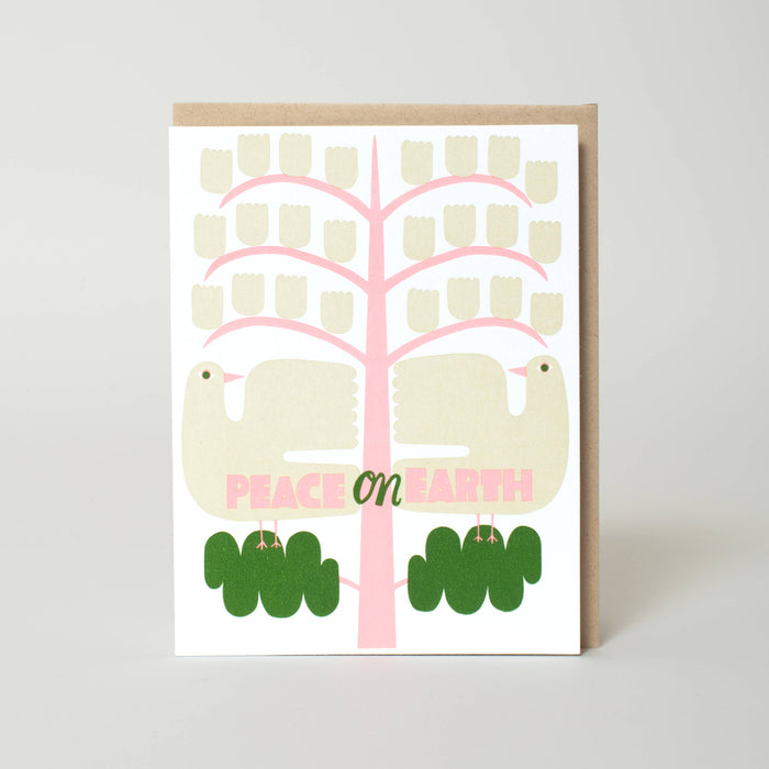 Peace Doves Holiday Card by Lisa Congdon: Paper Tab