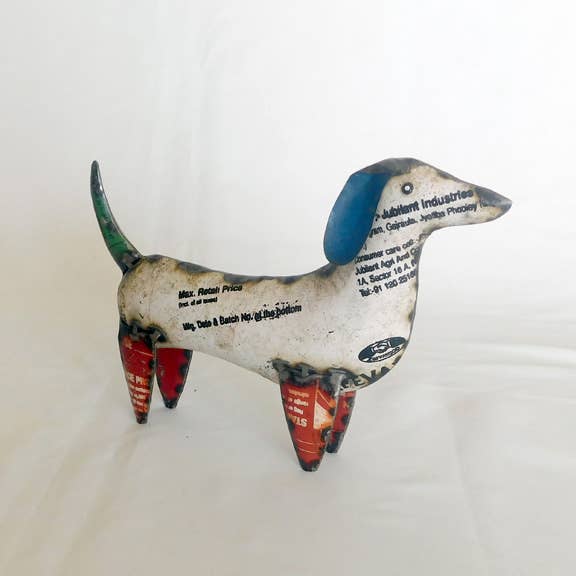 Dachshund Recycled Metal Animals