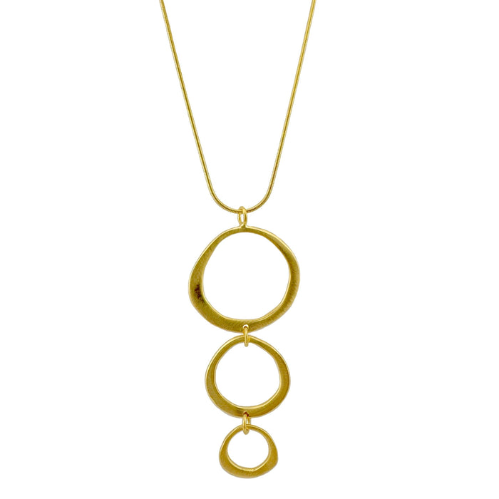 Triple circle necklace: Silver