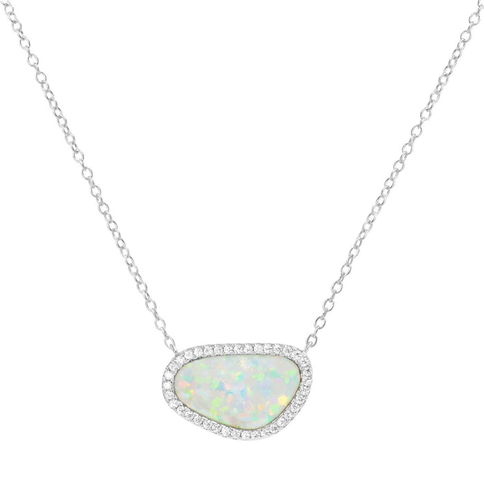 Pebble Opal Original Necklace: White Opal