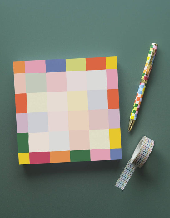 200-Sheet Jumbo Desk Pad | Rainbow Checks