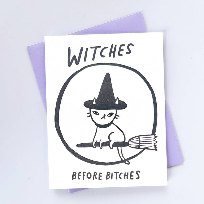 Witches Before Bitches Letterpress card