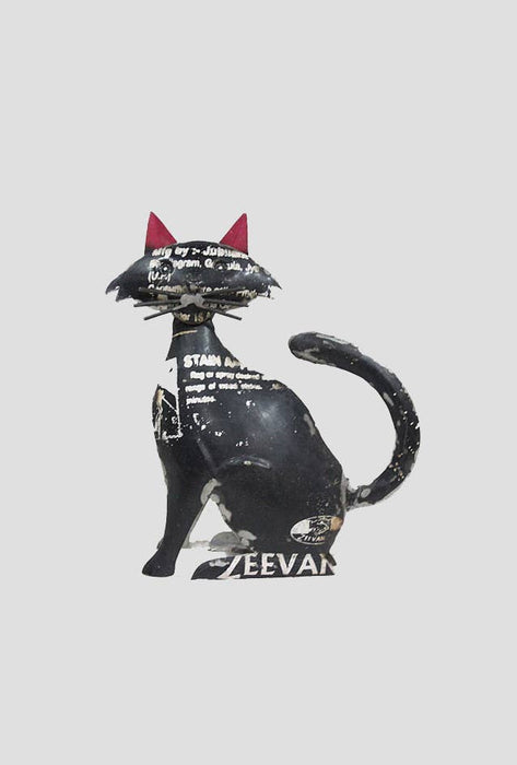 Black Cat Recycled Metal Animals