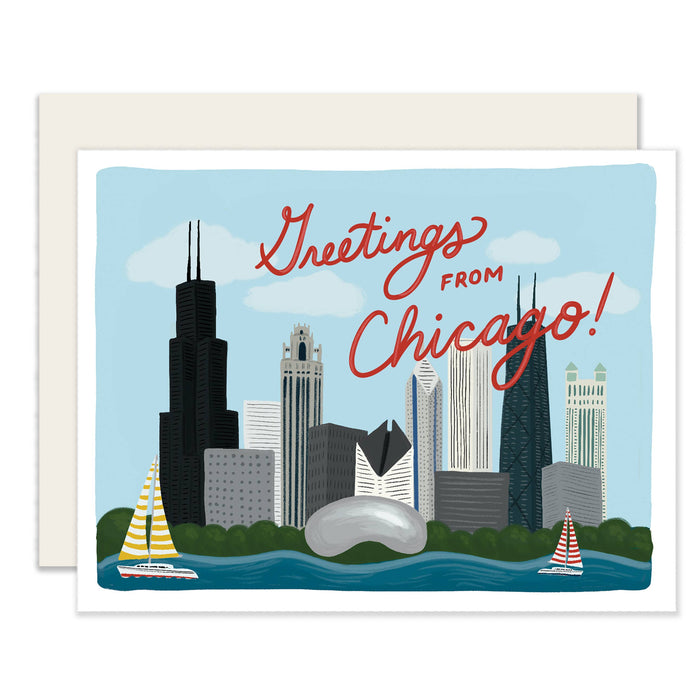 Greetings from Chicago Card: Single
