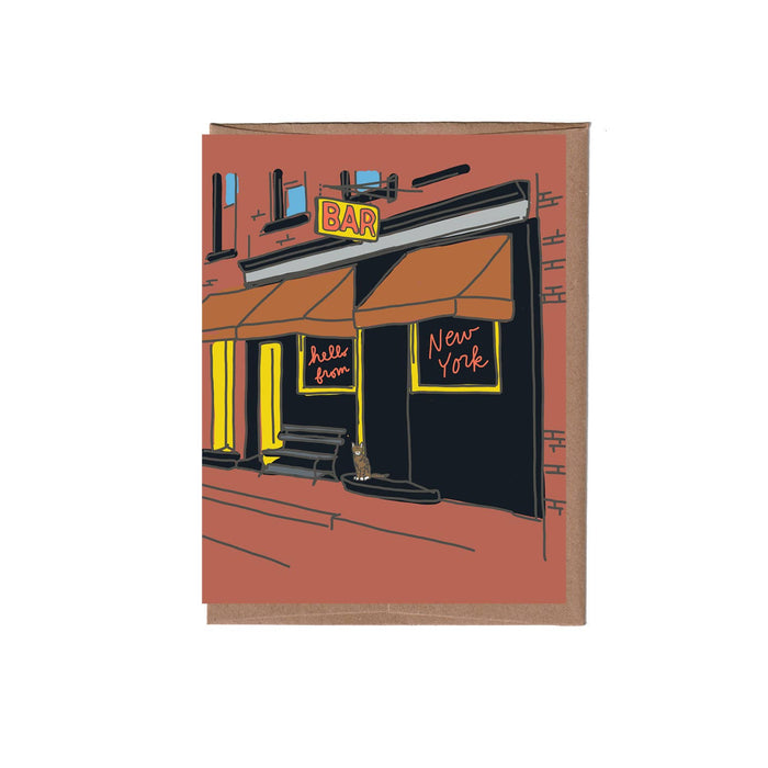 City/State Dive Bar Greeting Card : Your City