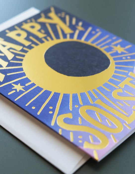 Winter Holiday Greeting Card | Winter Solstice Moon: Single