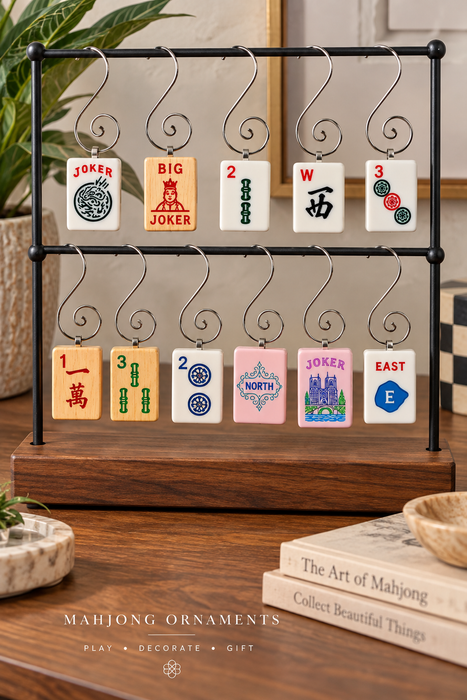 Genuine Mah Jong Tile Ornament: Cream