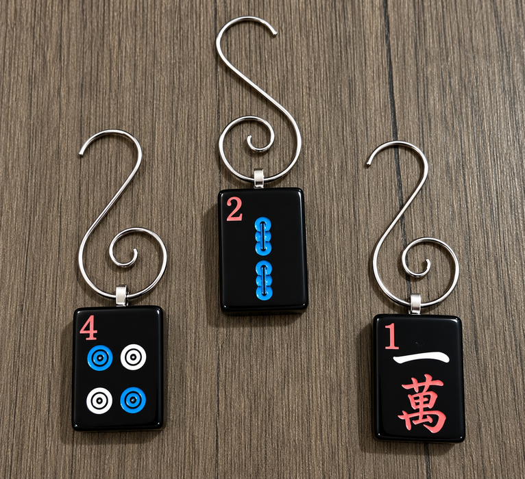 Genuine Mah Jong Tile Ornament: Jewish Themed