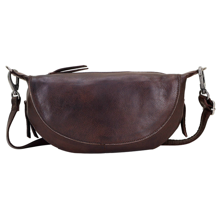 Crosby Handcrafted Leather Sling/Crossbody Bags: Grass