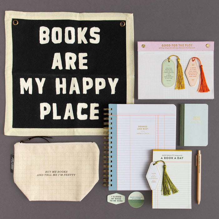 Buy Me Books Zippered Canvas Pouch