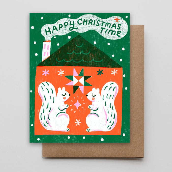 Christmas Time Squirrels: Single card