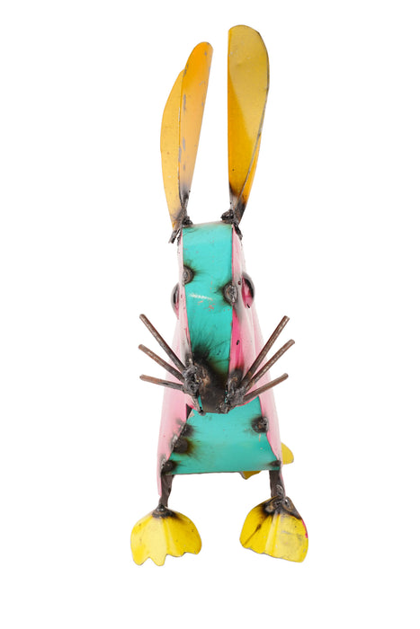 Colorful Metal Bunny-Spring-Garden-Yard Art-16x7x14H
