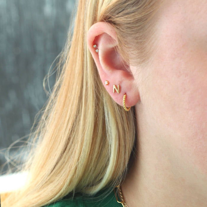 Twisted Hinged Huggie Hoop Earrings 18K Gold Vermeil | Sterling Silver 12mm Hoops Hinge Closure Nickel Free Hypoallergenic Ships from CA: 18K Gold Vermeil