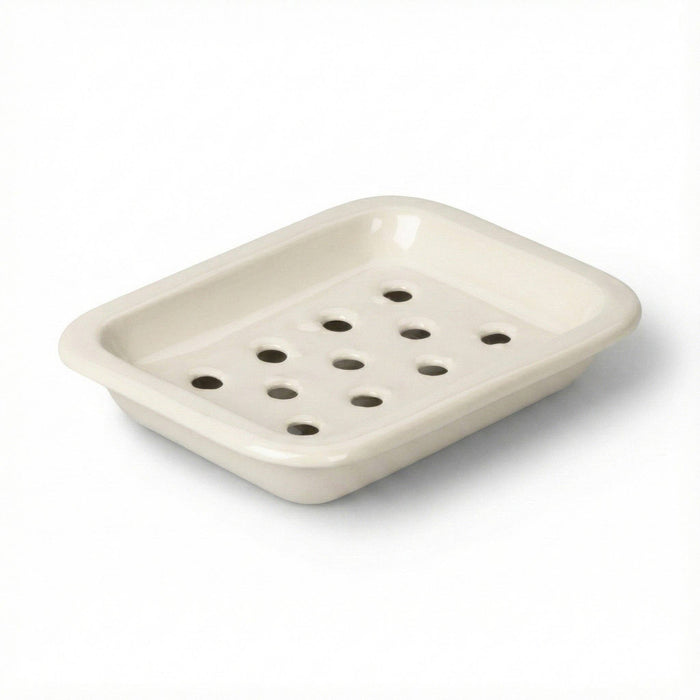BRITISH COLOUR STANDARD - Enamel Soap Dish in Stone White
