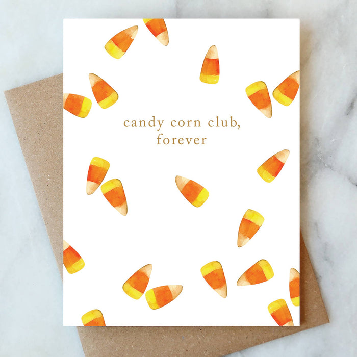Candy Corn Club Halloween Greeting Card | Fall Holiday Card