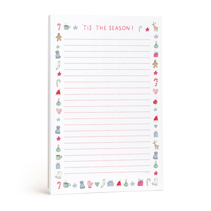 Merry Motif Notepad | Holiday Christmas List