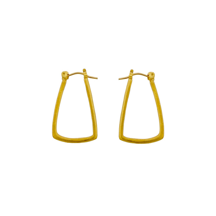 Small Thin Hoops Earrings in Silver or Vermeil: Vermeil