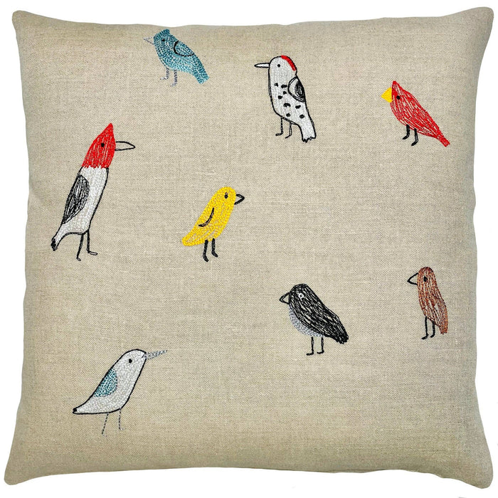 Backyard Birds Pillow: 14”