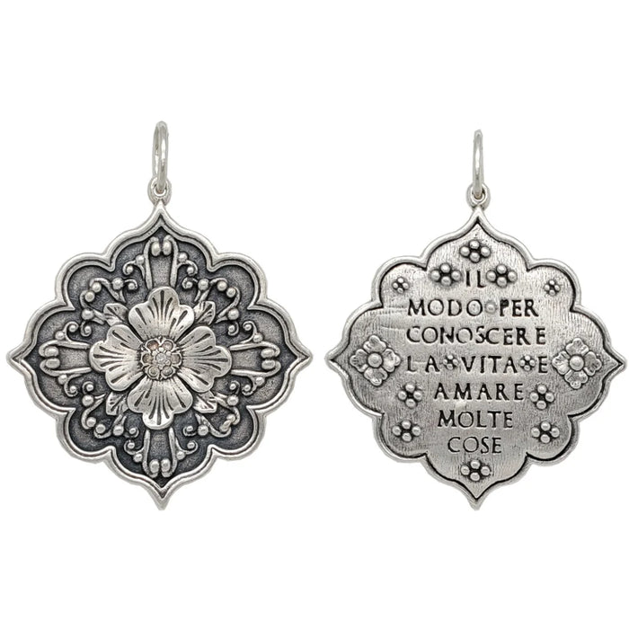 Sterling Silver Large Flower Charm
